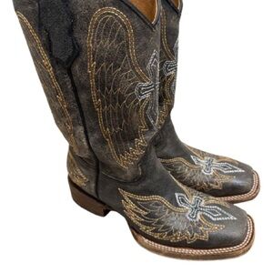 Corral Tan Leather Cowboy Boots